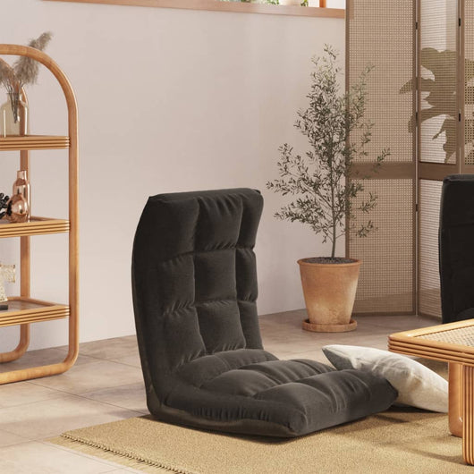 Sedia da Pavimento Pieghevole Nera in Tessuto cod mxl 60024