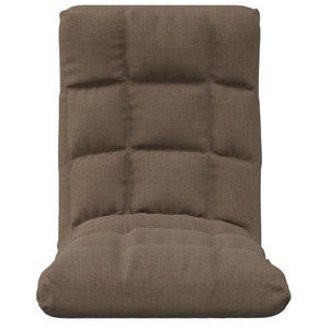 Sedia a Sdraio da Terra Pieghevole Grigio Talpa in Tessuto