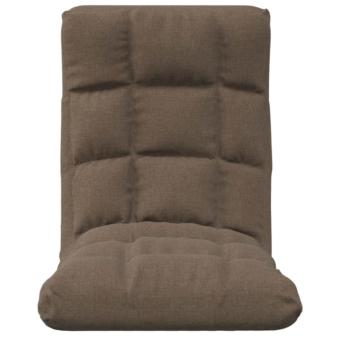 Sedia a Sdraio da Terra Pieghevole Grigio Talpa in Tessuto