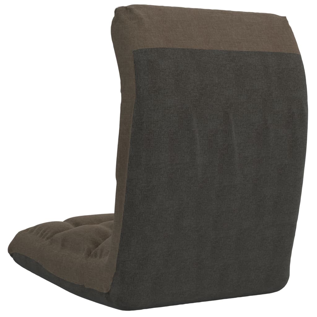 Sedia a Sdraio da Terra Pieghevole Grigio Talpa in Tessuto