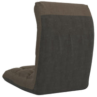 Sedia a Sdraio da Terra Pieghevole Grigio Talpa in Tessuto