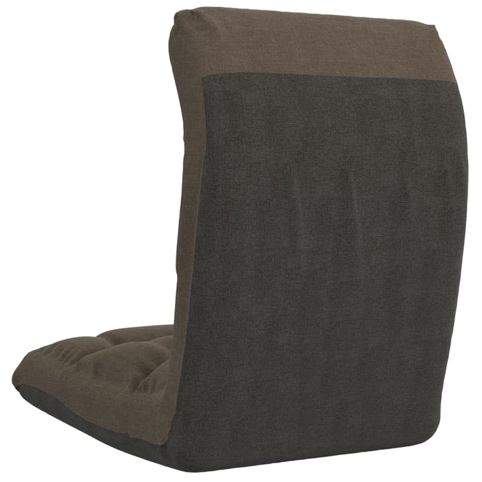 Sedia a Sdraio da Terra Pieghevole Grigio Talpa in Tessuto