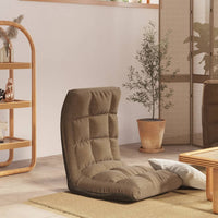 Sedia a Sdraio da Terra Pieghevole Grigio Talpa in Tessuto 336593