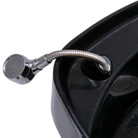 vidaXL Poltrona e Lavatesta per Shampoo Nero 137x59x82cm Similpelle