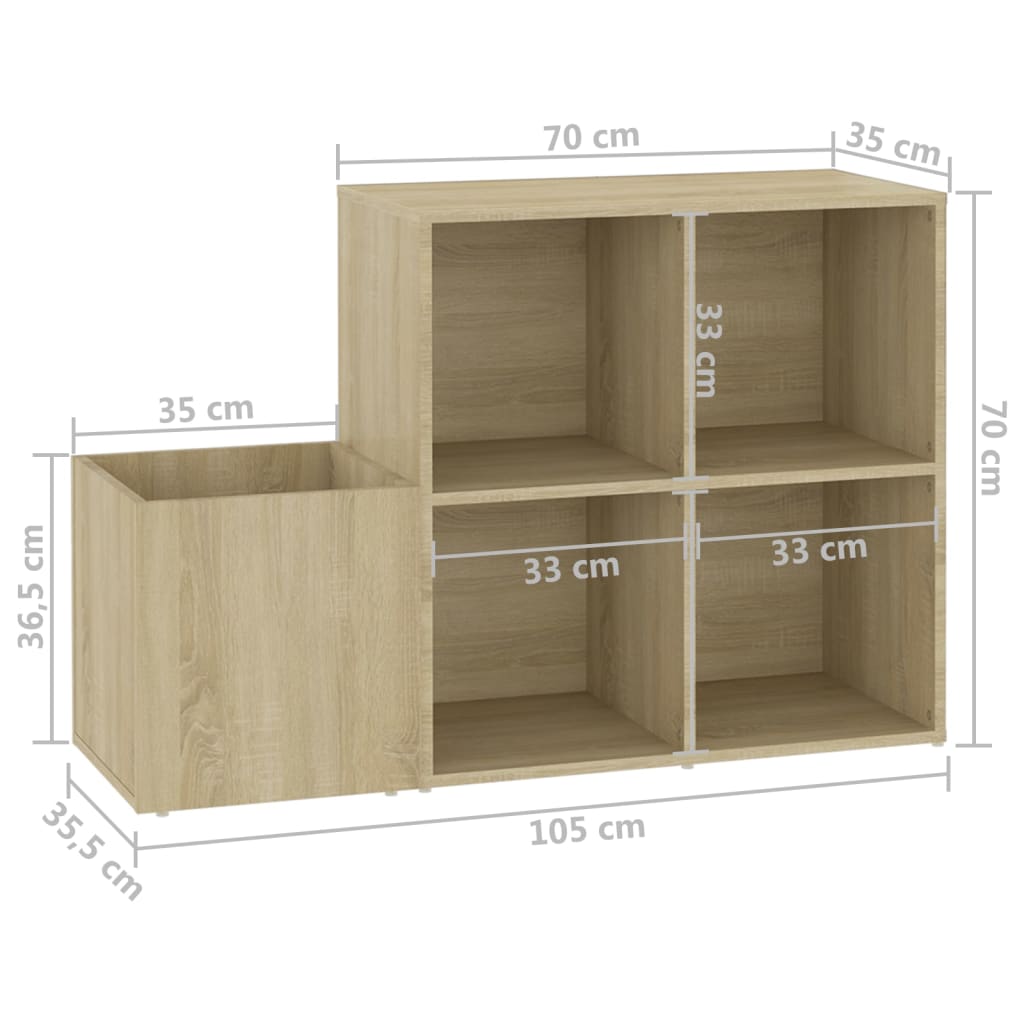 Scarpiera Ingresso Rovere Sonoma 105x35,5x70 Legno Multistrato 808254