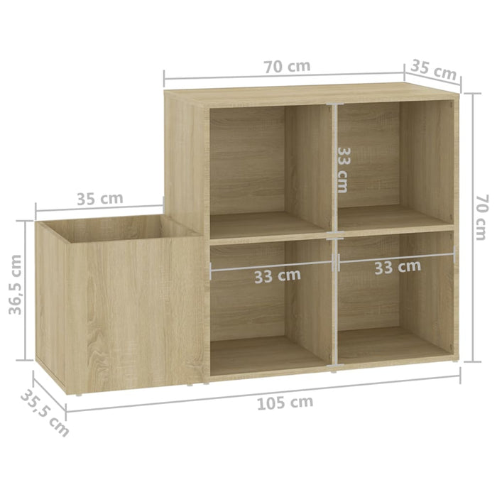 Scarpiera Ingresso Rovere Sonoma 105x35,5x70 Legno Multistrato 808254