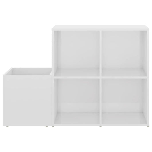 Scarpiera scarpiera mobili portaoggetti ingresso corridoio soggiorno legno composito bianco lucido 02_0021756