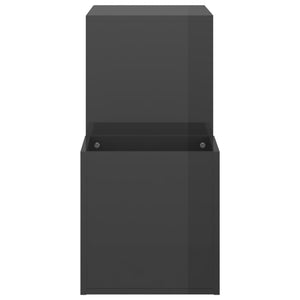 Scarpiera Ingresso Grigio Lucido 105x35,5x70 Legno Multistrato 808259