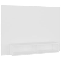 Mobile TV a Muro Bianco 120x23,5x90 cm in Legno Multistrato 808269