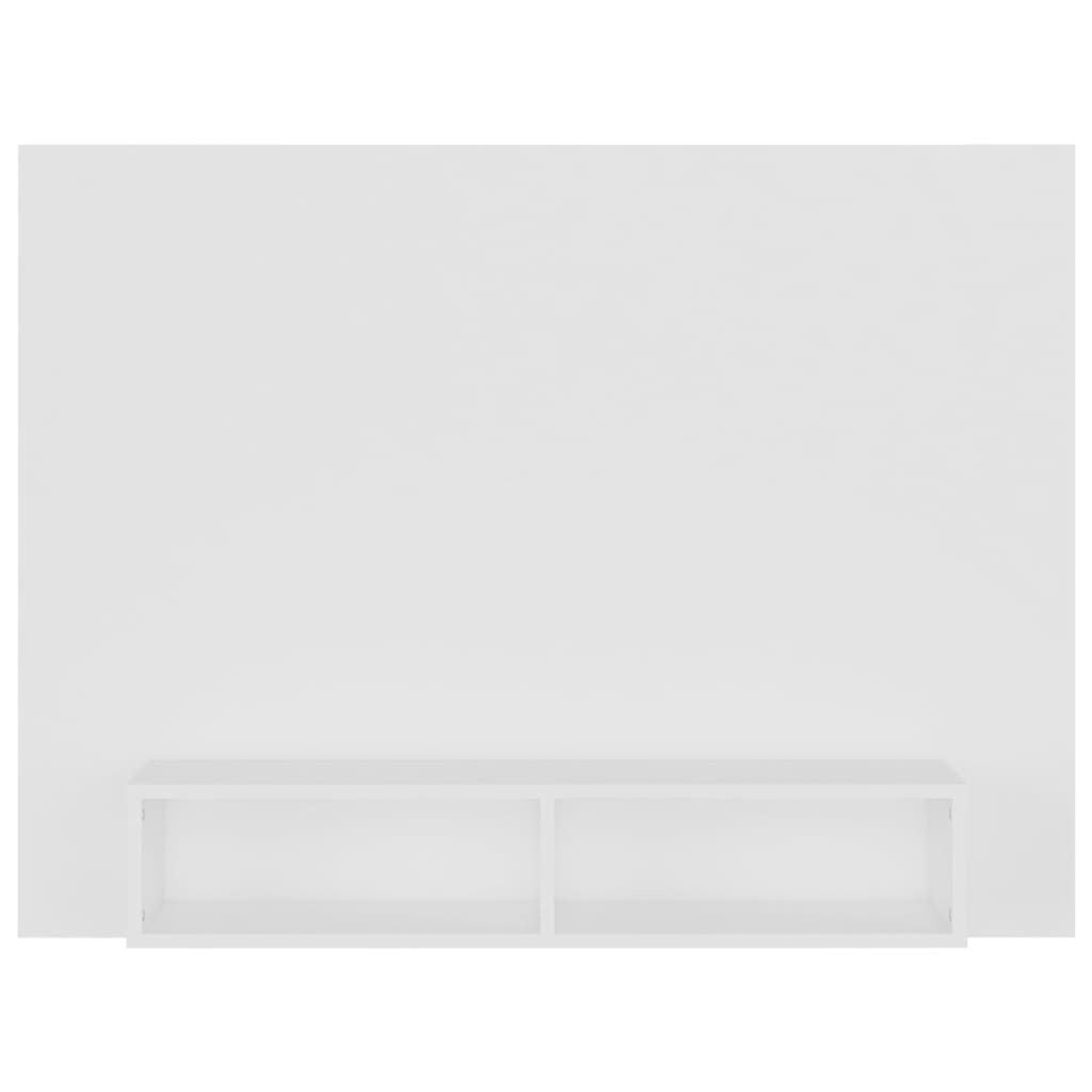 Mobile TV a Muro Bianco 120x23,5x90 cm in Legno Multistrato 808269