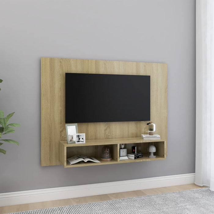 Mobile TV a Muro-Mobile per TV a parete Rovere Sonoma 120x23,5x90 cm Legno Multistrato