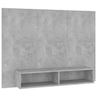 Mobile TV a Muro-Mobile per TV a parete Grigio Cemento 120x23,5x90cm Legno Multistrato