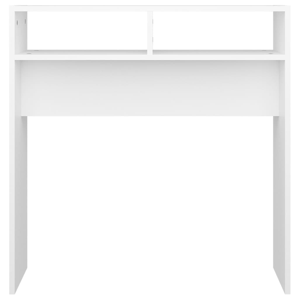 Tavolino Consolle Bianco 78x30x80 cm in Legno Multistrato 808296