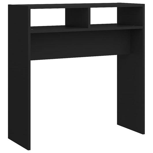 Tavolino Consolle-Tavolino da soggiorno-Tavolino da Salotto Nero 78x30x80 cm in Legno Multistrato