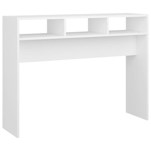 Tavolino Consolle-Tavolino da soggiorno-Tavolo Bianco 105x30x80 cm in Legno Multistrato