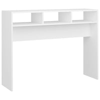 Tavolino Consolle Bianco 105x30x80 cm in Legno Multistrato 808305