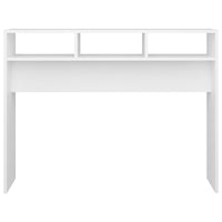 Tavolino Consolle Bianco 105x30x80 cm in Legno Multistrato 808305