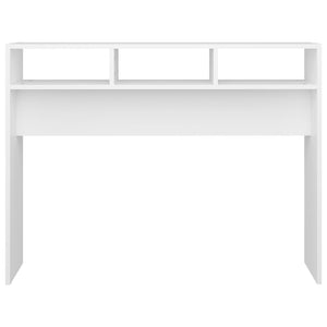 Tavolino Consolle Bianco 105x30x80 cm in Legno Multistrato 808305