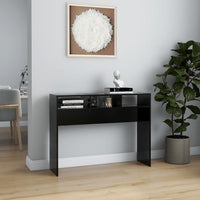 Tavolino Consolle Nero 105x30x80 cm in Legno Multistrato 808306
