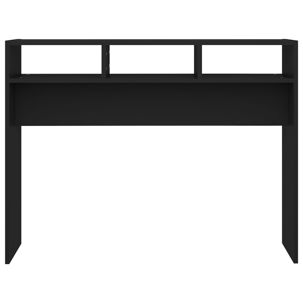 Tavolino Consolle Nero 105x30x80 cm in Legno Multistrato 808306