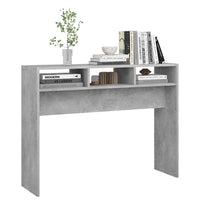 Tavolino Consolle Grigio Cemento 105x30x80cm Legno Multistrato 808309