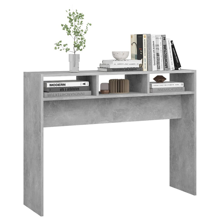 Tavolino Consolle Grigio Cemento 105x30x80cm Legno Multistrato 808309