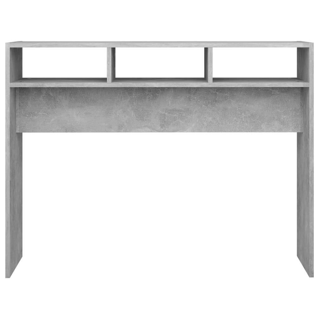 Tavolino Consolle Grigio Cemento 105x30x80cm Legno Multistrato 808309