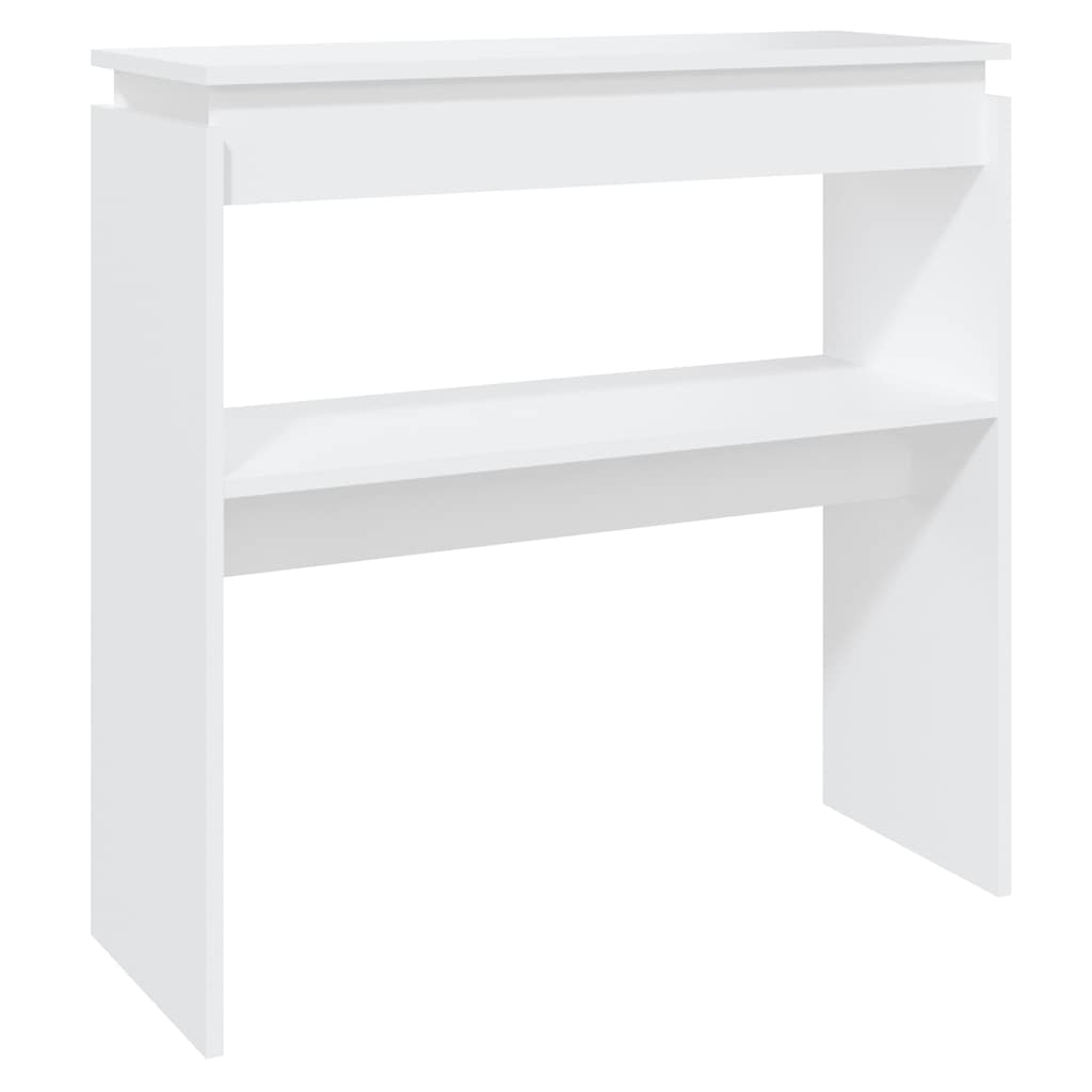 Tavolino Consolle Bianco 80x30x80 cm in Legno Multistrato 808314