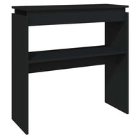 Tavolino Consolle Nero 80x30x80 cm in Legno Multistrato 808315