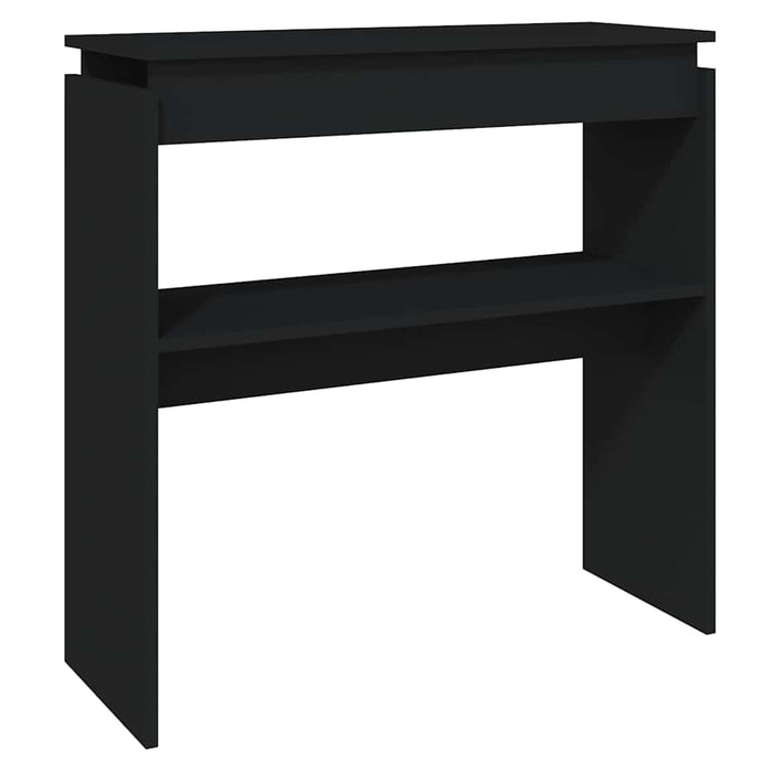 Tavolino Consolle Nero 80x30x80 cm in Legno Multistrato 808315