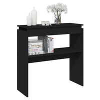 Tavolino Consolle Nero 80x30x80 cm in Legno Multistrato 808315