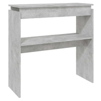 Tavolino Consolle-Tavolino da soggiorno-Tavolo Grigio Cemento 80x30x80cm Legno Multistrato