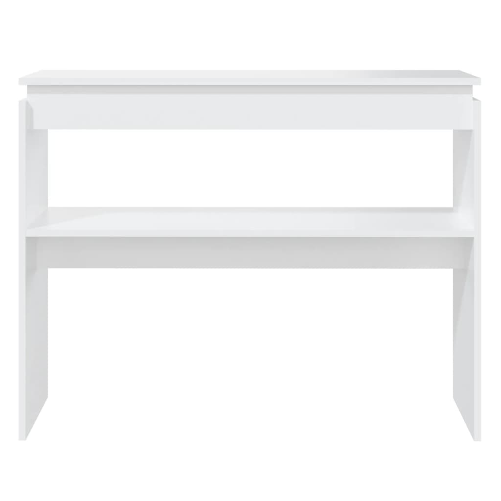 Tavolino Consolle Bianco 102x30x80 cm in Legno Multistrato 808323