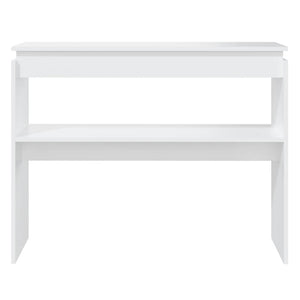 Tavolino Consolle Bianco 102x30x80 cm in Legno Multistrato 808323