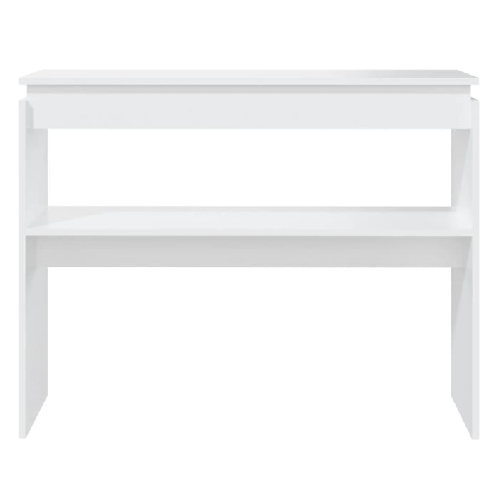 Tavolino Consolle Bianco 102x30x80 cm in Legno Multistrato 808323