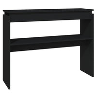 Tavolino Consolle-Tavolino da soggiorno-Tavolo Nero 102x30x80 cm in Legno Multistrato