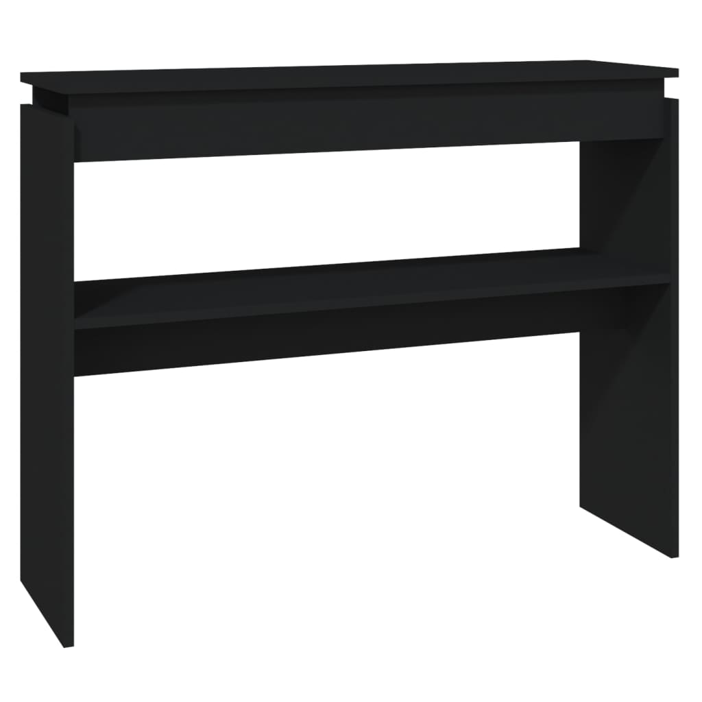 Tavolino Consolle Nero 102x30x80 cm in Legno Multistrato 808324