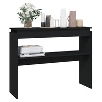 Tavolino Consolle-Tavolino da soggiorno-Tavolo Nero 102x30x80 cm in Legno Multistrato
