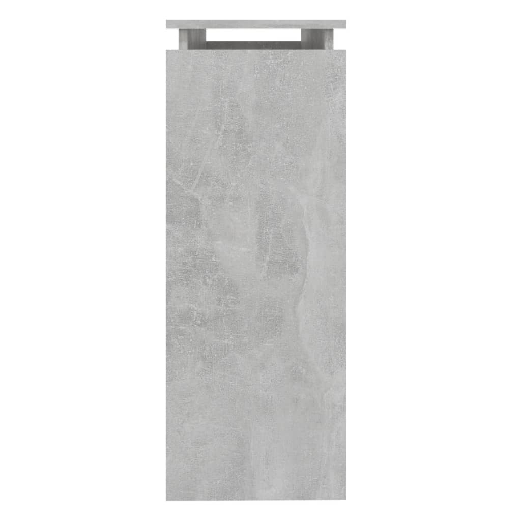 Tavolino Consolle-Tavolino da soggiorno-Tavolo Grigio Cemento 102x30x80cm Legno Multistrato