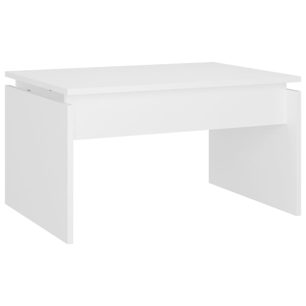 Tavolino da Salotto Bianco 68x50x38 cm Legno Multistrato 808332