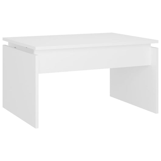Tavolino da Salotto Bianco 68x50x38 cm Legno Multistrato 808332