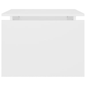 Tavolino da Salotto Bianco 68x50x38 cm Legno Multistrato