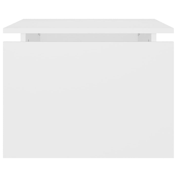 Tavolino da Salotto Bianco 68x50x38 cm Legno Multistrato 808332