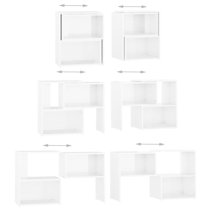 Mobile Porta TV Bianco Lucido 104x30x52 cm in Legno Multistrato 808356