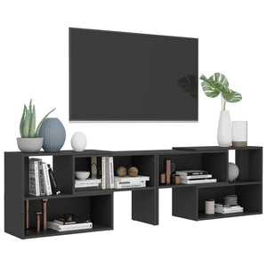 Mobile Porta TV Grigio 149x30x52 cm in Legno Multistrato 808361