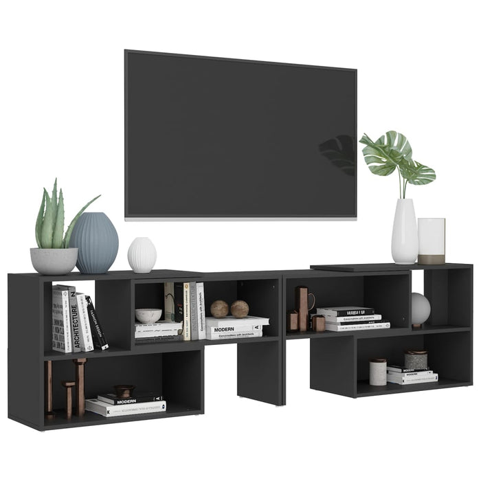 Mobile Porta TV Grigio 149x30x52 cm in Legno Multistrato 808361