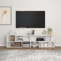 Mobile Porta TV Bianco Lucido 149x30x52 cm in Legno Multistrato 808365
