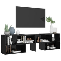 Mobile Porta TV Nero Lucido 149x30x52 cm in Legno Multistrato 808366