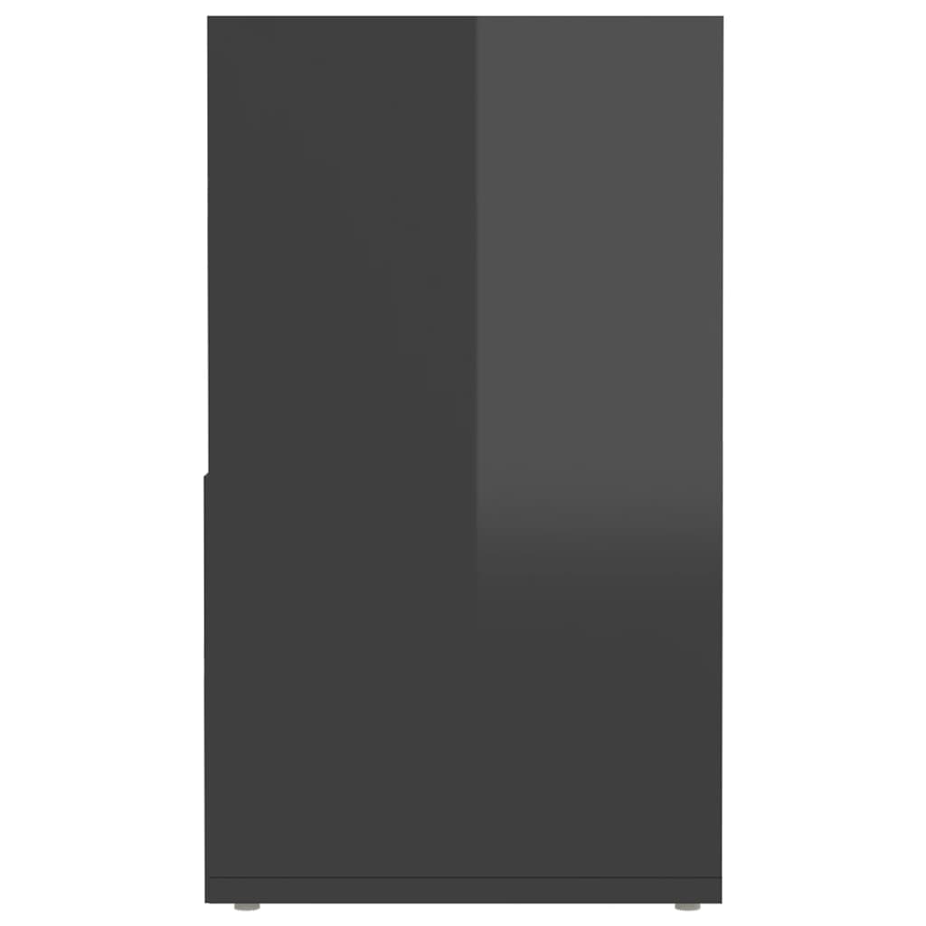 Mobile Porta TV Grigio Lucido 149x30x52 cm in Legno Multistrato 808367