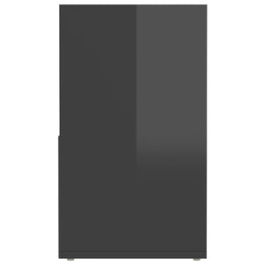 Mobile Porta TV Grigio Lucido 149x30x52 cm in Legno Multistrato 808367